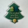 Christmas Pendant Xmas Tree Stocking Shape 2D Acrylic Seaside Festive Decoration with Lanyard Beach House Holiday Decor