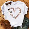 Women T Shirt Aesthetic Butterfly Love Heart Graphic Print Female Tshirt Clothing Summer Fashion Short Sleeve Kawaii T-Shirt