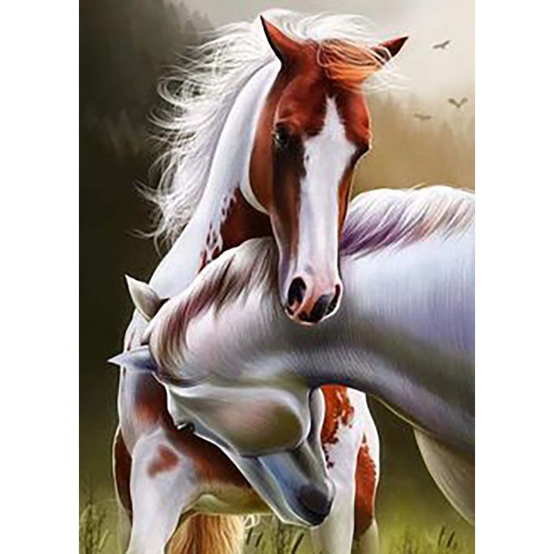 DIY Horse 5d Diamond Painting Full Round Drill Rhinestone Animal Diamond Embroidery Cross Stitch Kits Wall Art Home Decor Gift