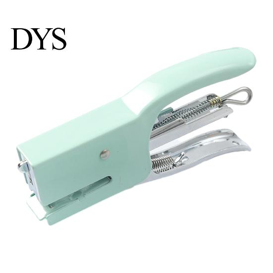 Office Workspace Accessories Mini Handheld Stapler, with Ergonomic Curved Design, Macaron Stapler for Paper Colored Compact Metal Daily Document