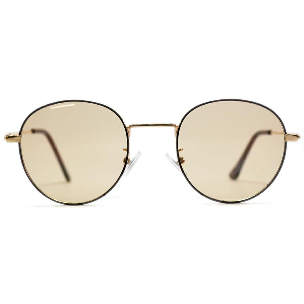MERRY PLEASURE Sunglasses for Men and Round Boston Thin Narrow Light Colored Lenses Women, Glasses, Style, Frame, Rim, Tinted,