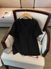Versatile Slimming V-Neck Quick-Dry Plus Size Women's Top - Summer Short Sleeve, Solid Color, 300 Jin Capacity