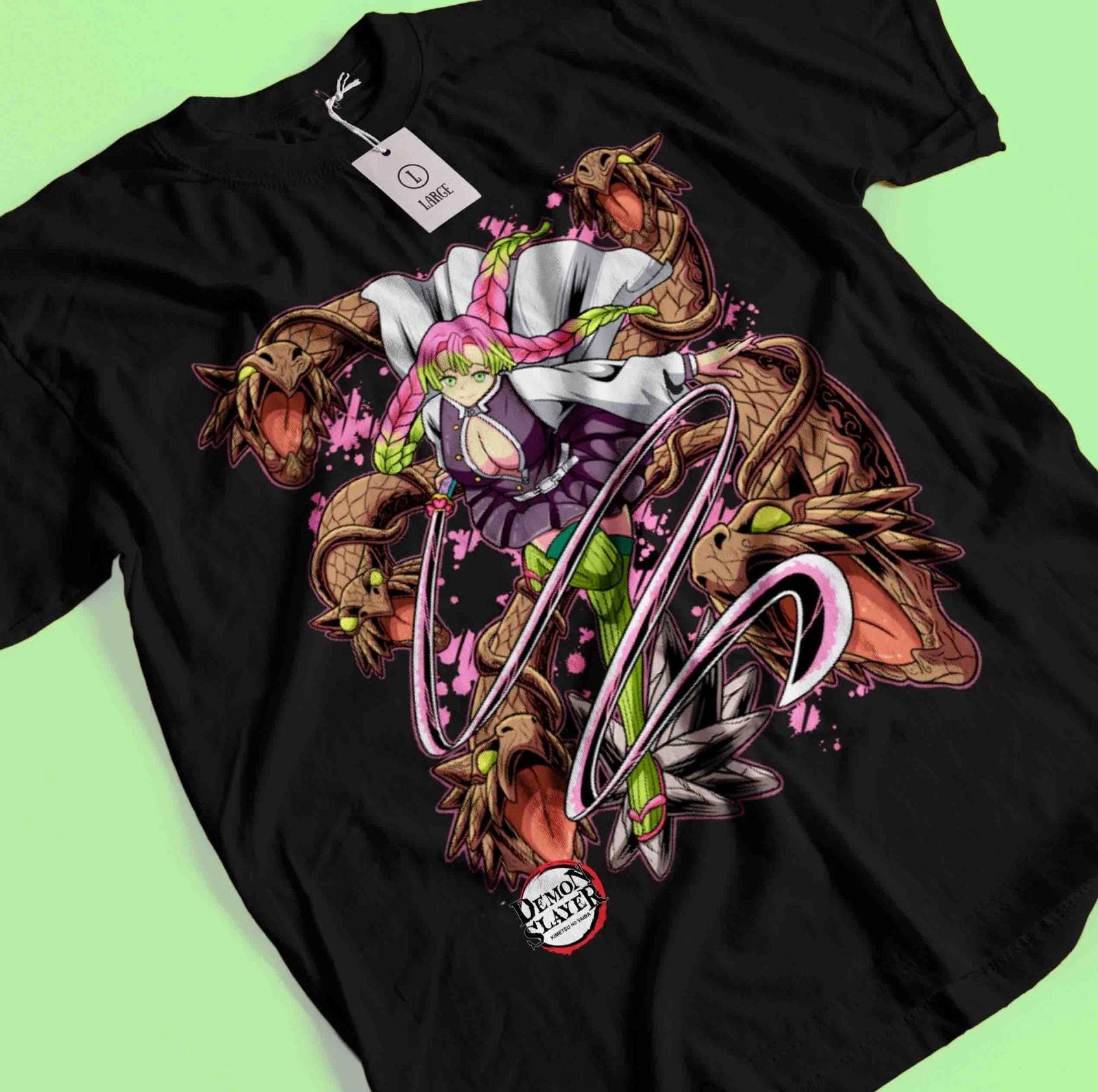 Рубашка Истребитель демонов Футболка Томиока Гию Футболка Тандзиро Футболка Мудзан Дома Кокушибо 4XL