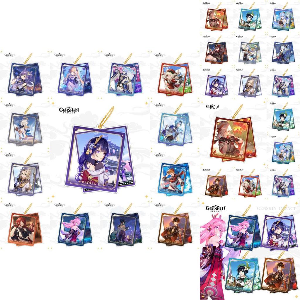High Quality Genshin Impact Keyring With Double Sided Design