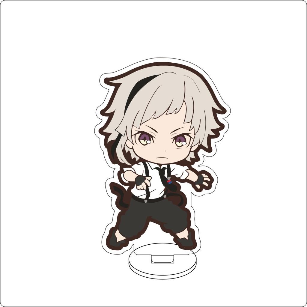 10CM Anime Bungo Stray Dogs Figure Stand Model Nakajima Atsushi/dazai osamu/Kunikida Doppo Cute Desk Decor Standing Sign Gifts