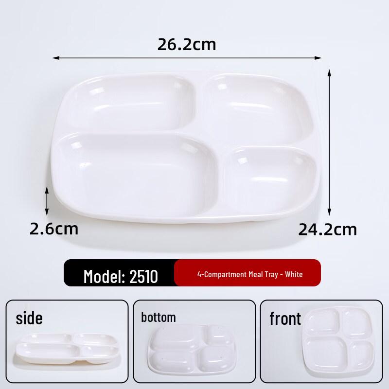 Commercial Melamine Divided Meal Tray