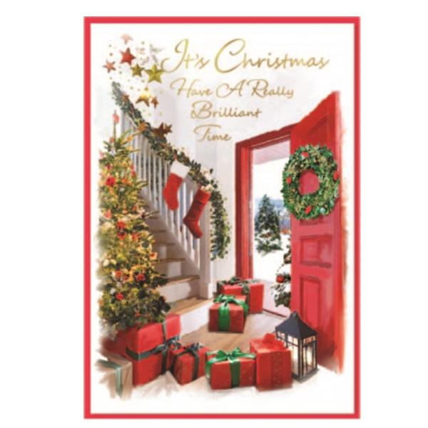 Simon Elvin It´s Christmas Have A Really Brilliant Time Greetings Card (Pack of 6)
