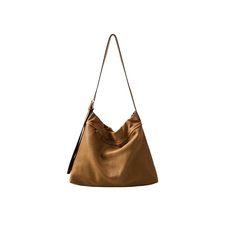 Vegetable tanned sheepskin Yunshu stray bag large capacity garbage bag commuter bag casual shoulder messenger bag women