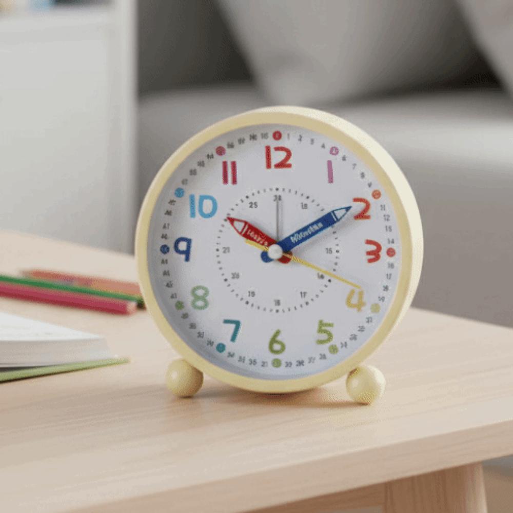 Pencil Design Retro Alarm Clock Portable Desk Clock Children's Alarm Clock  Bedroom Decor