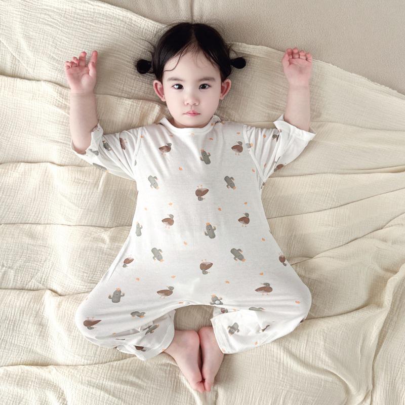 7A Pure Cotton Newborn Antibacterial Seamless Seven-Sleeve Bodysuit 80 cm