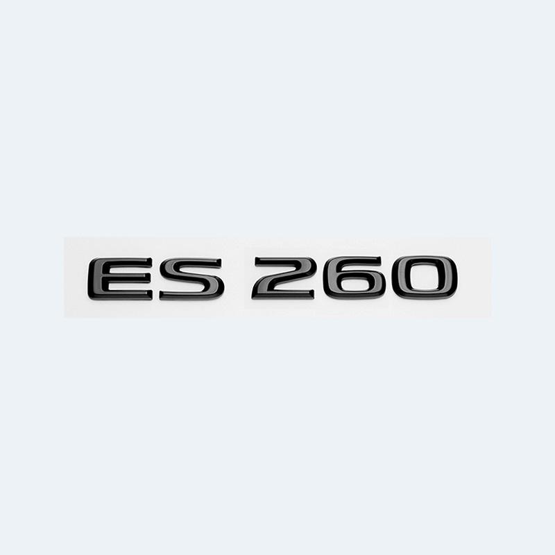 ABS-Buchstaben ES200 ES240 ES250 ES300h ES350 Glänzend Schwarzes Emblem Auto Kofferraumplakette Modifiziertes Aufgewertetes Aufkleber für Lexus ES Serie VH6
