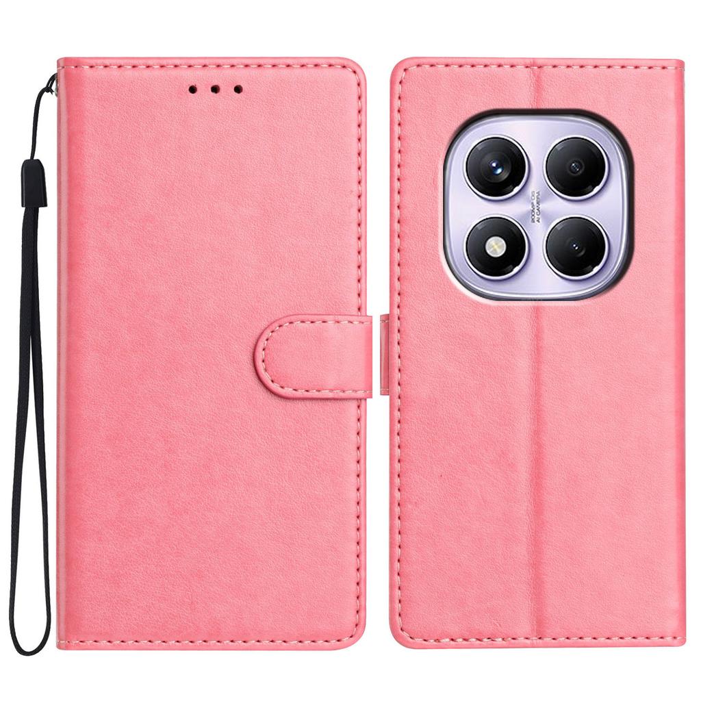 Pro Xiaomi Redmi Note 14 Pro 4G Kožené pouzdro Peněženka Stojánek Kryt na telefon s praktickým poutkem