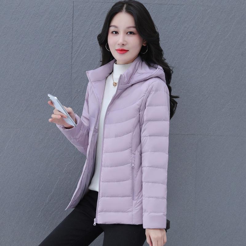 Women's Lightweight High-End Hooded Down Jacket, New Style 2024 Winter Coat