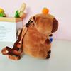Trendy Capybara Plush Backpack for Girls: Stylish Student & Shopping Bag
