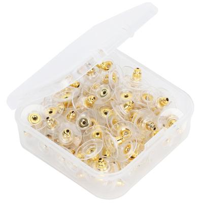 100Pcs Earring Backs Replacement Pierced Backing Stopper Boxed DIY Material Jewelry Accessories