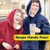 Lazy Blanket Hooded Fleece Jacket Thickened TV Blanket Lazy Blanket Pajama Hoodie Made of Polyester Material