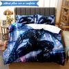 3PCS Black panther Printed Bedding Set For Bedroom dormitory,  Includes 1 Duvet Cover & 2 Pillowcases for All Seasons Home Decor Fan gifts