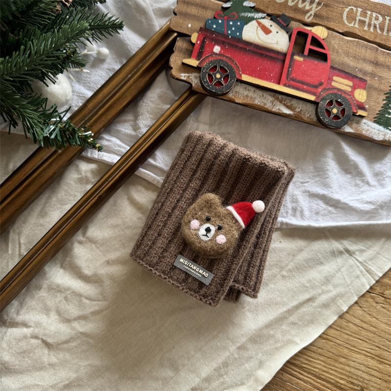 Christmas Red Kids' Knit Scarf & Neck Warmer: Warm & Cute for Boys and Girls