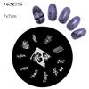 KADS 1PC Round Stainless Steel Nail Art Nail Stamping Plates Manicure Stamp DIY for Nail Templates Classic Series Tools