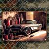 Vintage Classic Car Iron Wall Art Sign  Retro Garage Decor Durable Iron Metal Wall Hanging for Home Office Club for Man Ca