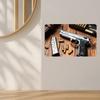Vintage Pistol Tin Sign Metal Wall Art Retro Ammo Decor for Man Cave Bar Garage