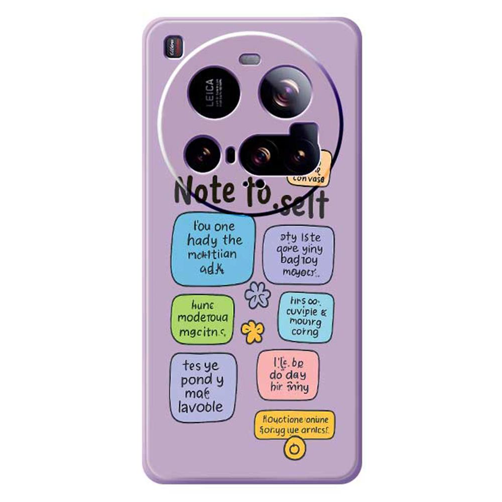 Für Xiaomi 15 Ultra Hülle Farbiges Haftnotizen Musterdruck Gerade Kante TPU Handy-Rückseite
