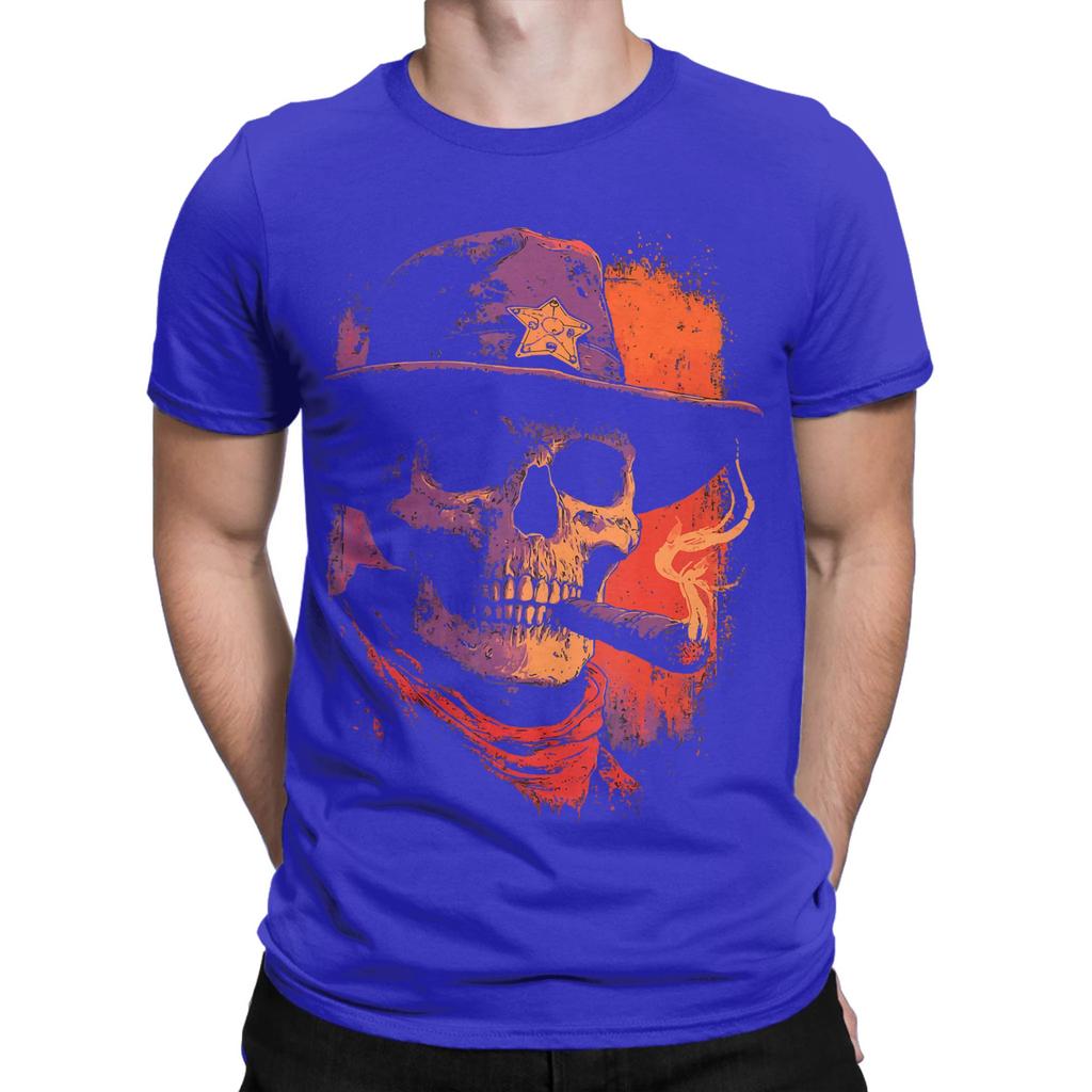 Skeleton Smoking Tshirt For Unisex Awesome Pure Cotton Tees Crew Neck Short Sleeve T Shirts Summer Clothing