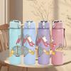 1PC Sneaker Shoe Retro Art Print 750ml Color Plastic Sports Water Bottle Leakproof Flip Straw Lid Suitable for Sports Office Home Use