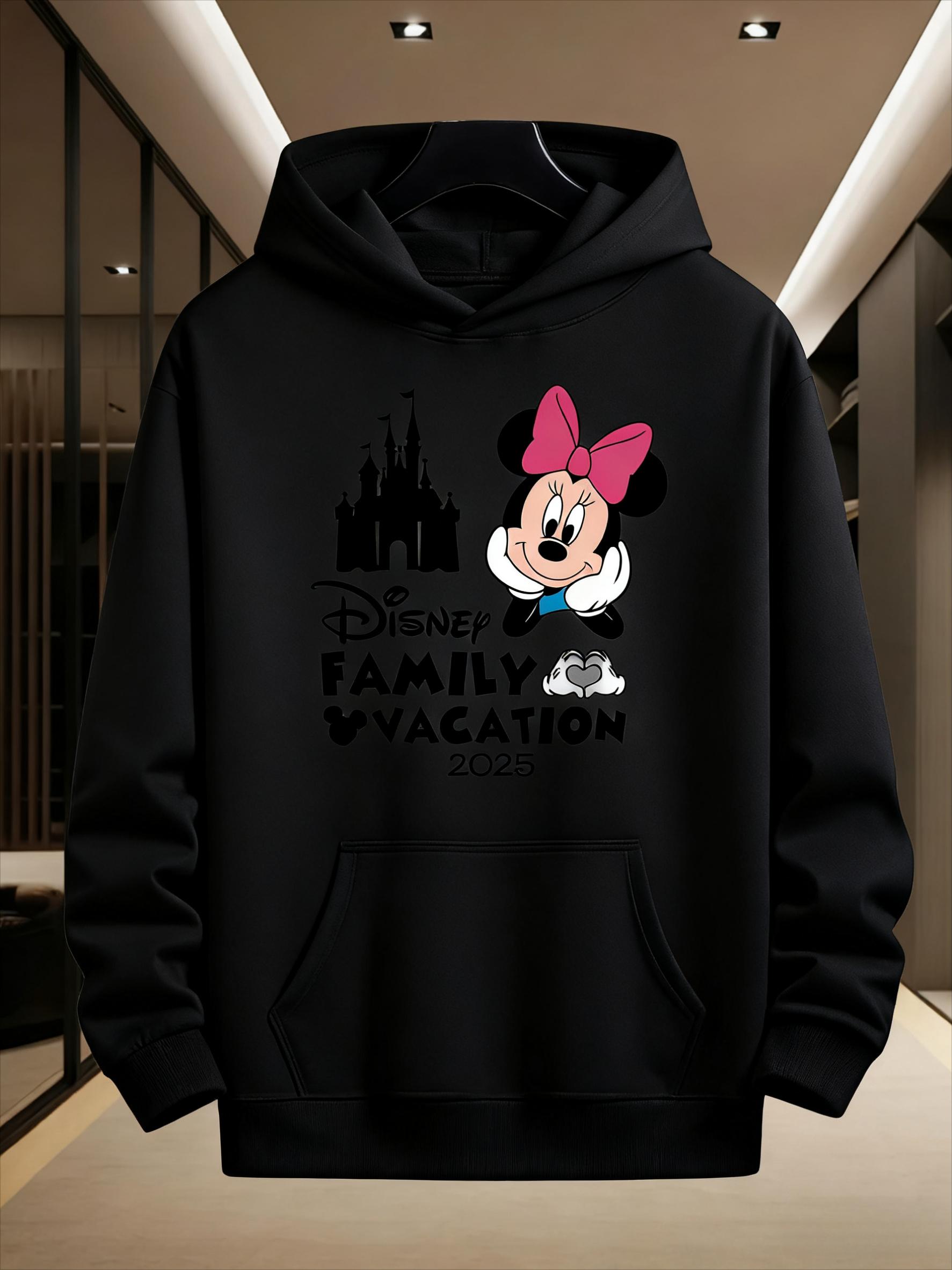 

Disney Family Parent-child Outfits Mickey Mouse and Minnie Boys Girls Men Women Couples Autumn and Winter Multi-color Hoodies 3XL
