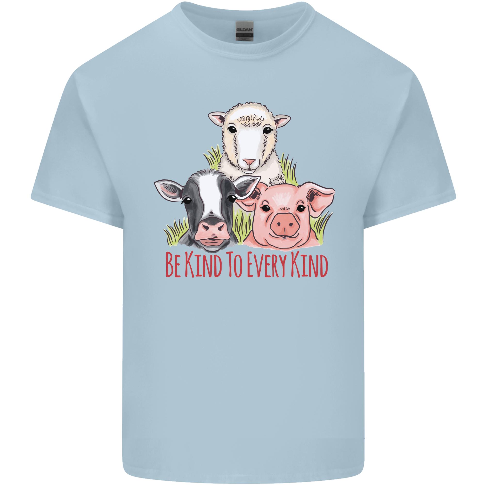 Vegan Kind to Ever Kind Vegetarian Unisexs Light Cotton TShirt S