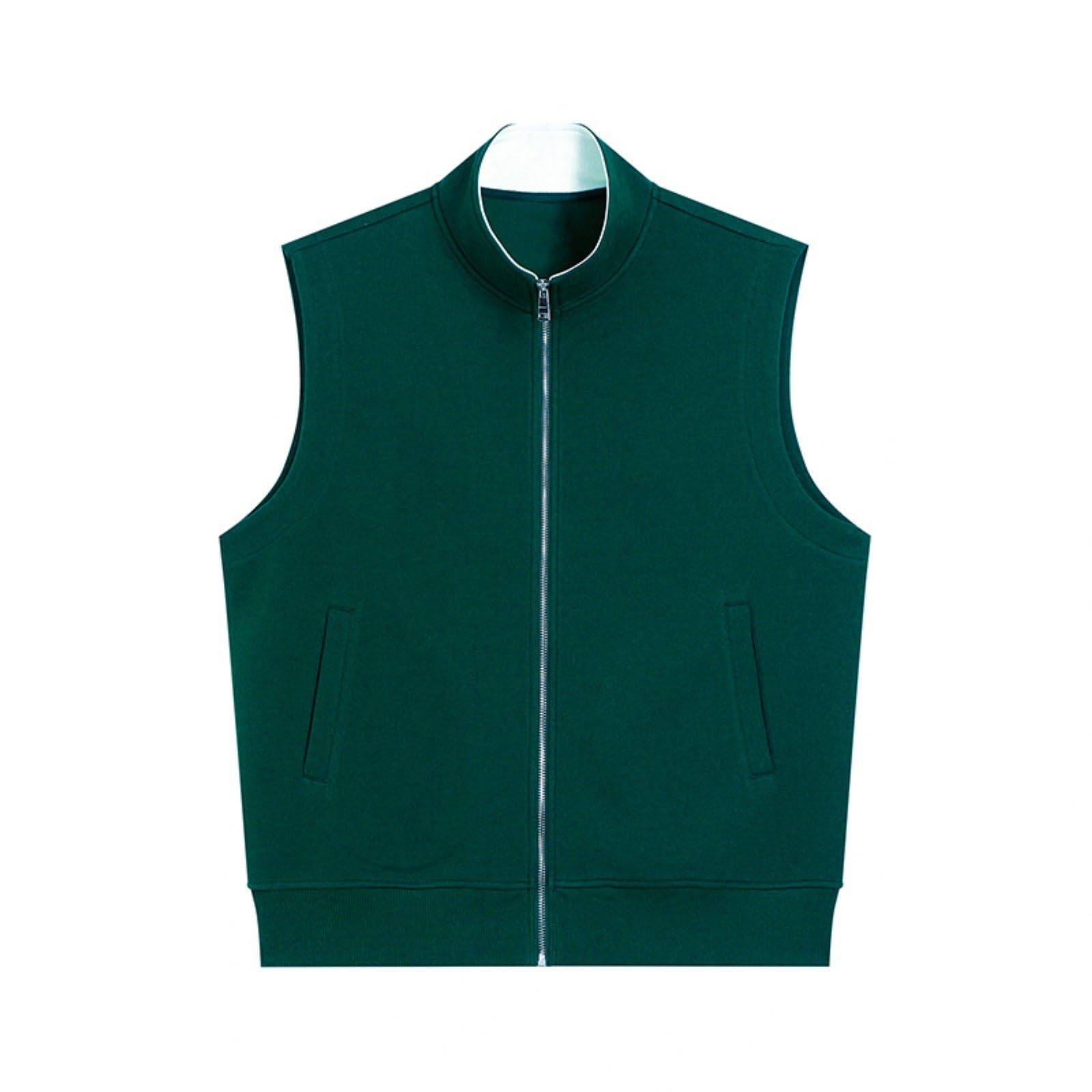 

Мужской повседневный однотонный жилет свободного кроя на молнии, без рукавов XXXL