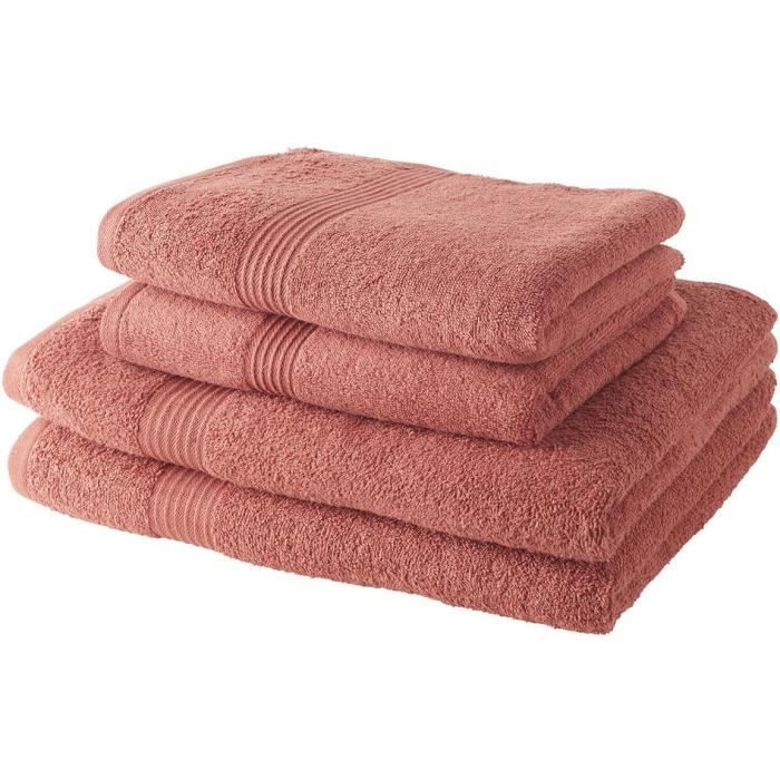 TODAY Set of 2 Bath Towels 50x100 Cm + 2 Bath Sheets 70x130 Cm Terracotta 100% Cotton