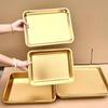 UOSUUOSU 304 Stainless Steel Gold Square Serving Plate