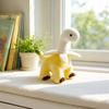 Soft Dinosaur Plush Toy with Peel Collar, Cute Yellow Dinosaur Stuffed Animal, Fun Gift for Kids