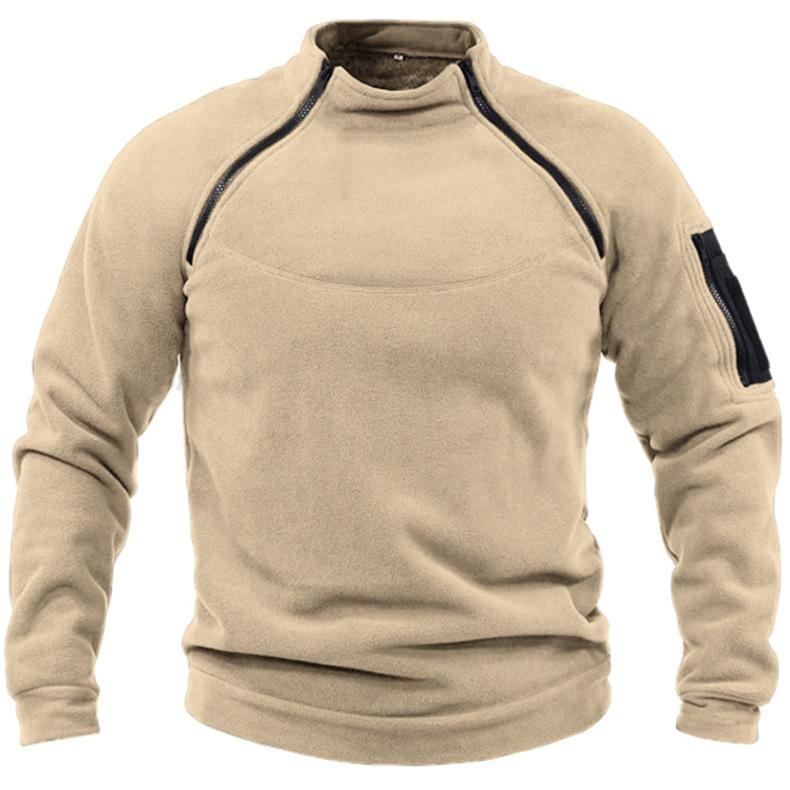 Men's Outdoor Polar Fleece Jacket Clothes Warm Zipper Pullover Man Windproof Coat Thermal Hiking Camping Sweater