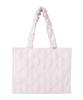 Maison de FLEUR Gathered Handle Ribbon Quilted F Tote 08001147100 Tote, Pink, Bag,