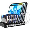 10-Port USB PD Charging Station with Storage Rack for Tablets & Phones
