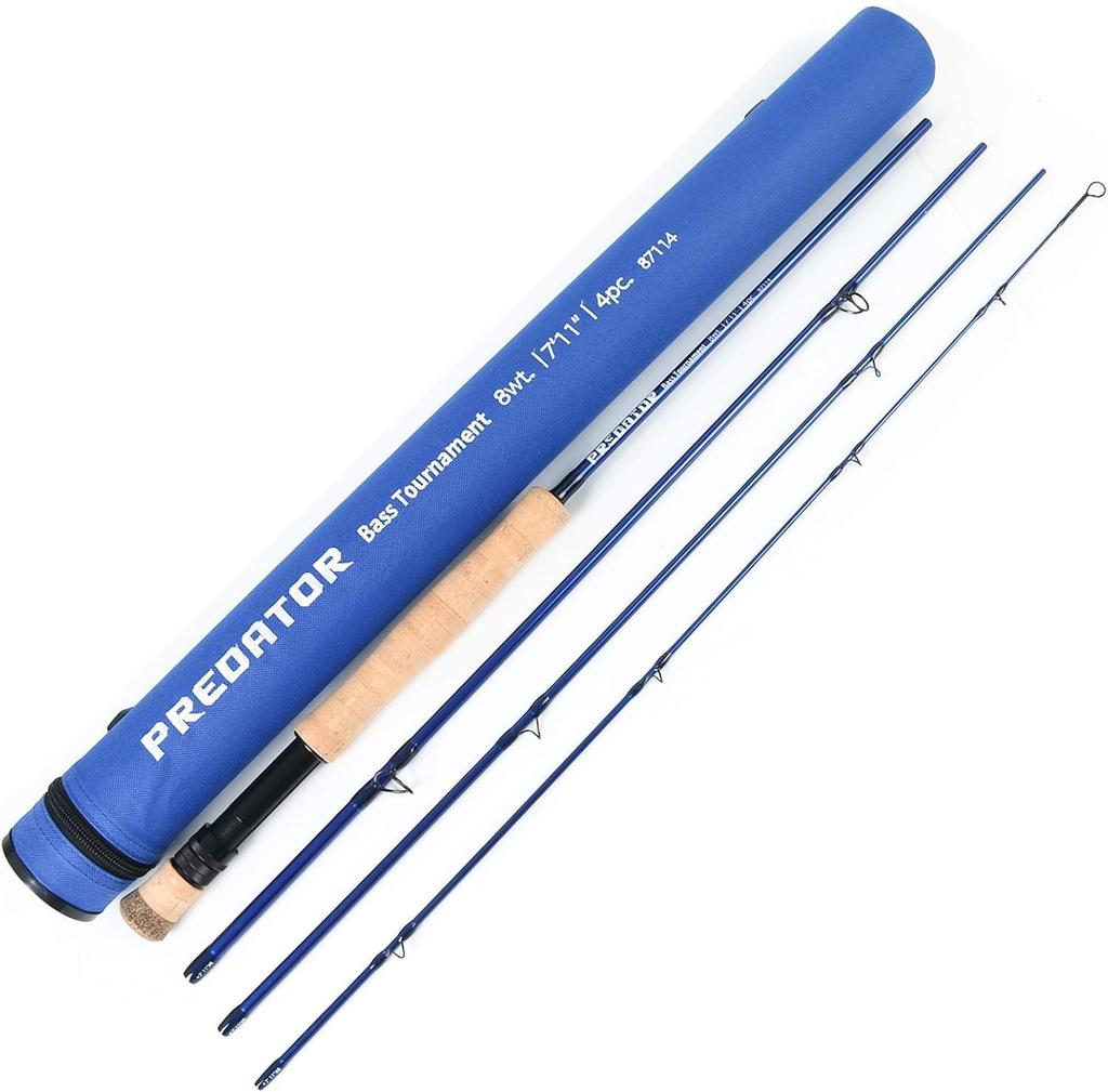 M MAXIMUMCATCH Maxcatch Predator Fly Rod Sea Fishing Rod for Catching Big Fish 10 Weight 9ft 4 Freshwater/Saltwater (4 Pieces) (Sea Blue, Pieces)