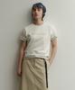 COVERNAT WOMAN Crop Pearl Copper Logo Half Sweatshirt Ivory