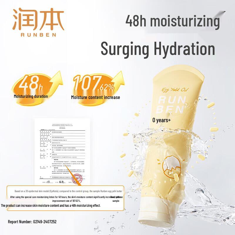Runben Xiaotaoxi Hydrating Cream & Egg Yolk Oil Lotion Set