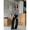 Dorothy Korea Spring Slim-Fit One-Shoulder Clavicle Long Sleeve T-Shirt Women
