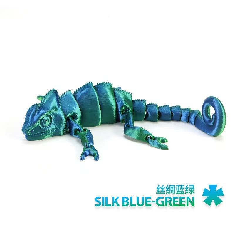 2026 3D Printed Dragon Chameleon Figures Multi-joint Movable Simulation for Home Accessories Kids Gift Room Decoration
