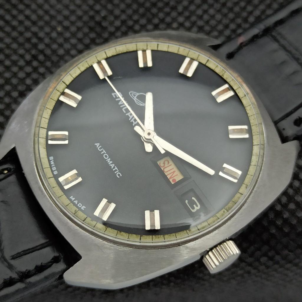 MONTRE HOMME MÉCANIQUE AUTOMATIQUE SUISSE ENICAR D'OCCASION a283070-1