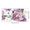 Large Purple Peony Flower Wall Sticker Self-Adhesive Elegant Wall Art for Bedroom Headboard Hallway Wall Decoration