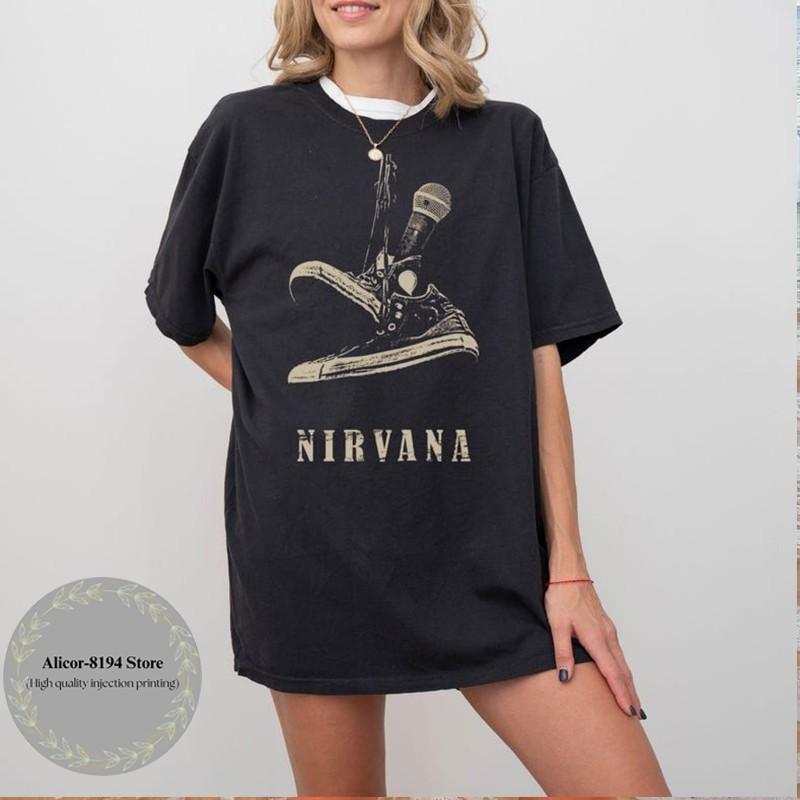 Nirvana T Shirt, Vintage Band Tee, 90s Rock Music Shirt, Grunge Shirt