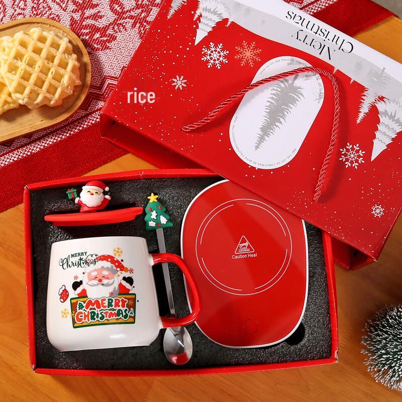 Christmas Thermostatic Ceramic Mug with Silicone Lid