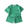 Kid Patriotic Outfit - Short Sleeve & Shorts 2-Piece Set For Boy