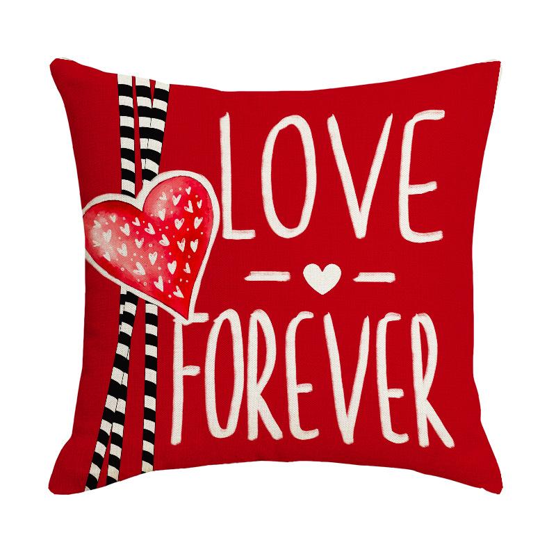 Valentine's Day Love Pillow Case Bedroom Decoration Letter Print Pillow New Style Sofa Pillow