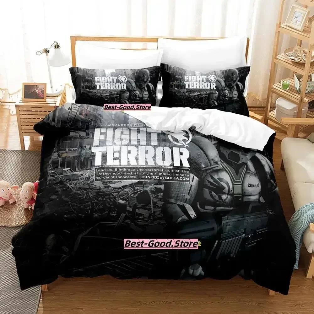 

Command And Conquer 3 Bedding Set Printed Bed Set With Pillowcase Bed Duvet Cover Soft Single Double Queen Super King Size EU Single(135*200cm)3pcs