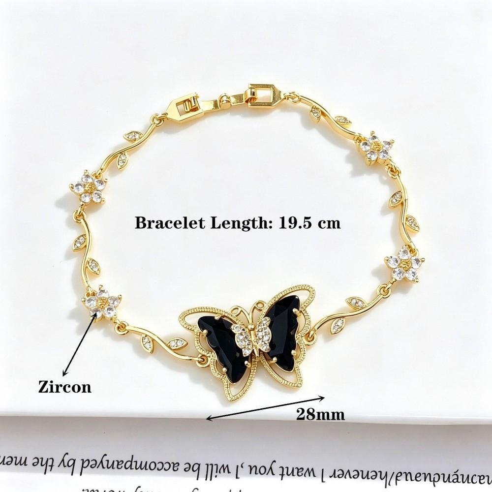 Multicolor Zircon Flower Bracelet Dreamy Aesthetic Flower Rhinestone Bracelet Women